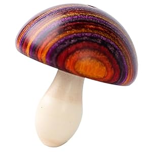 SEWOART Colorful Mushroom Wood Carving Miniature Mushrooms Trendy Decor Car Gadgets Bracelet Key Chain Craft