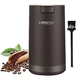 Coffee Grinder with Brush, LINKChef 200W Spice Grinder with Stainless Steel Blade for Seed Bean Nut...