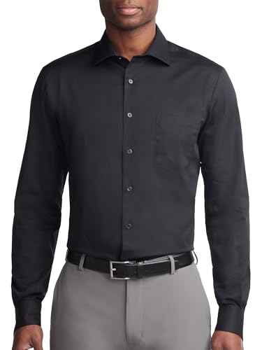Chemise de smoking pour homme stretch regular fit flex collar noire l