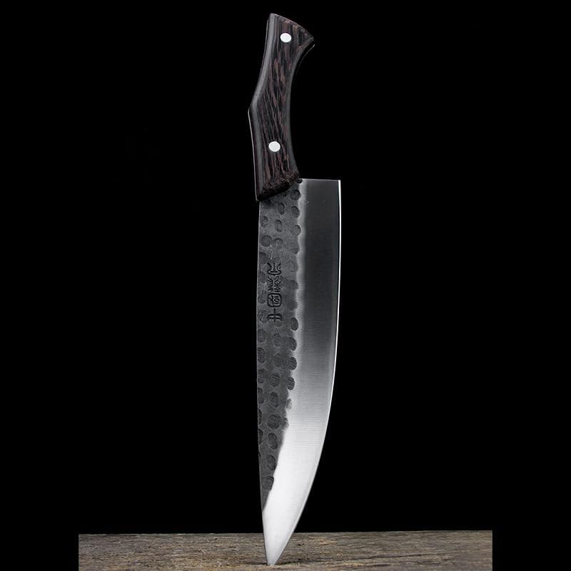 Meat Cleaver,Cleaver Knife 7 Inch Longquan Kitchen Knife Handmade Forged 7Cr17MoV Steel Sharp Chef Utility Cleaver Boning Hunting Knife, LAMAJIGA5844