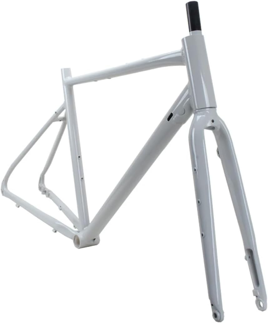 700C Gravel Road Bike Frameset 47cm 52cm Disc Brake Aluminum Alloy Bicycle Frames Cyclocross Bike Frame with Fork Semi-Internal Routing Thru Axle 100/142mm