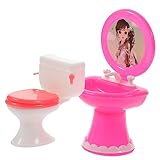 Mini accessoire de maison de poupée - les modèles de meubles de salle de bain miniatures peuvent également d'excellents pour de mini objets, accessoires de salle de bain de maison miniature