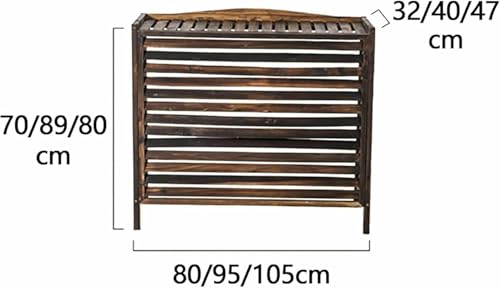 Couvercle de climatisation externe en bois avec écran décoratif - 6