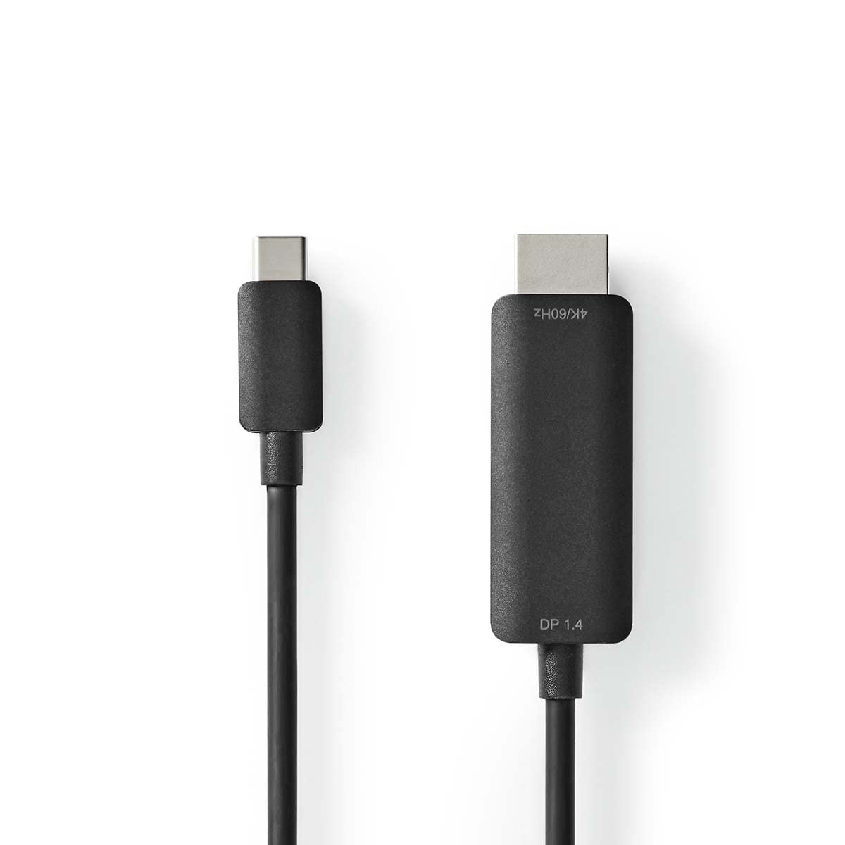 Nedis CCGB64655BK20 Adaptador USB | USB 3.2 Gen 1 | USB-C™ Macho | HDMI Macho | 2 m | Redondo | niquelado | PVC | Negro | Caja