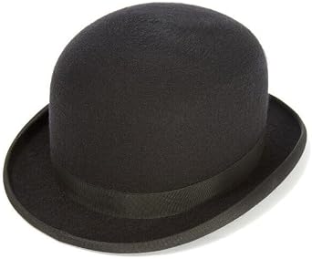 IYWISH Black Bowler Derby Hat Bolivian Costume Victorian Hats for Adults Fedora Bucket Caps Fedora Flat Top Hat Wide Brim Church Derby Cap Bowler Hat Party Cosplay Funny Halloween Costume