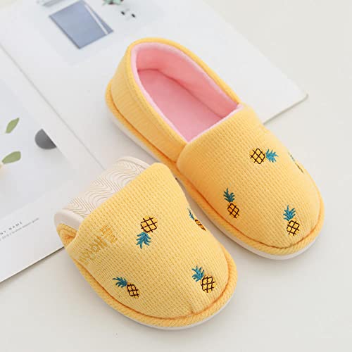Lightweight House Shoes,Cute and Simple Confinement Shoes, Thick-Soled Warm Cotton Slippers for Pregnant Women-Yellow_37-38,Diabetic Slippers4