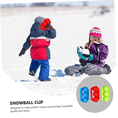 Veemoon 3 Pçs Clipe De Bola De Neve Ferramentas Infantis Poppets Para Crianças Ferramentas De Neve G