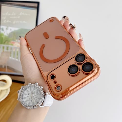 Coque iPhone 16 Plus orange magnétique pour un quotidien actif sans cadre