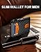 ZALVEX Wallet for Men, Mens Minimalist Wallet 9-13 Cards, Slim Compact Wallet with Money Clip & ID Window, RFID Blocking Smart Pop Up Card Wallet, Metal Aluminum Credit Card Holder Bifold Wallet