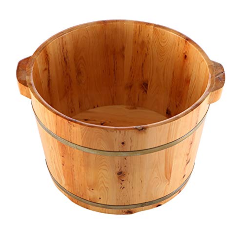 Masajeador de pies spa con barreño de madera de cedro 26 cm
