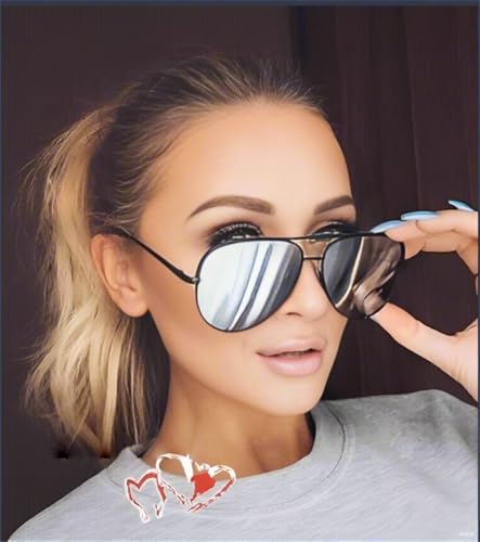 ADE WU Retro Oversized Aviator Sunglasses for Women Classic Black Gold Metal Vintage Big Pilot Sun Glasses2