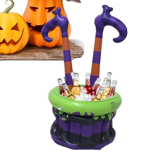 Hielera inflable, cubo de bebidas con forma de maceta de bruja, cubo de hielo portátil para restaurante, hogar, boda, playa, cumpleaños, cóctel, Halloween, vacaciones