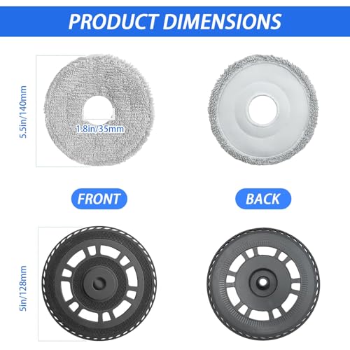 4 Wischtücher mit 2 Ersatzhalterung Zubehör für L20 Ultra/ L10s Ultra Gen2/ L10s Pro Ultra Heat/ X30 Ultra/ X40 Ultra/ X40 Master/ L40 Ultra