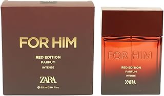Zara For Him Red Edition Intense Mens Perfume Warm Oriental Fragrance with Orange Amber & Evernyl Eau de Parfum EDP 90ml (3.04 fl. oz.)
