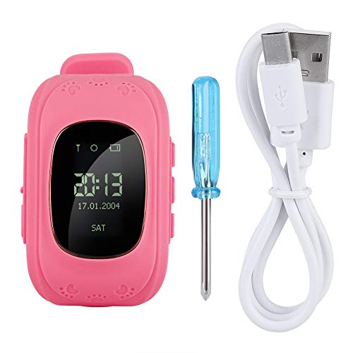 Bilinli Reloj para niños Teléfono Anti-perdido LBS Tracker Pantalla táctil Segura Kid Niños Reloj(Rosado)
