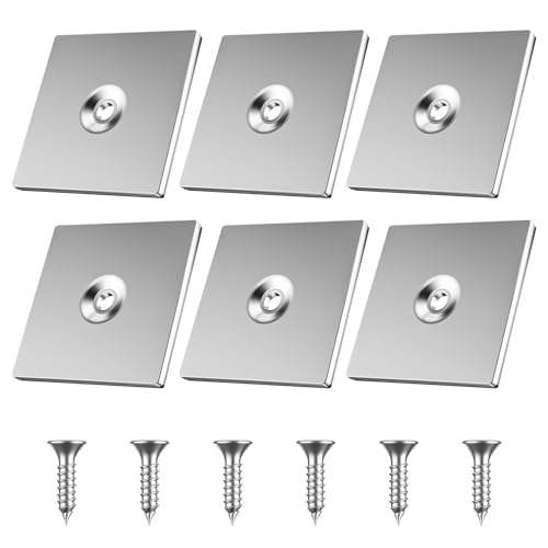 MaxDovYen Magnetic Under Cabinet Strip Lights with Adhesive Backing – 6PCS Magnetic Tape Strips, Sticky Lights for Cabinets, Lockers (1.22 x 1.22 Inch)