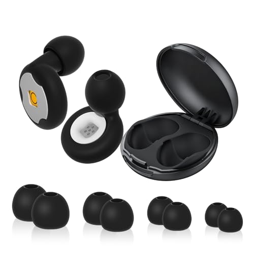 Bouchon D'oreille Pour Dormir, Bouchon D'oreille Anti Bruit，Silicone ultra-doux Réutilisable, Protection Auditive Fiable Pour Sommeil, Travail, Concentration, Voyages et Concerts (Noir)