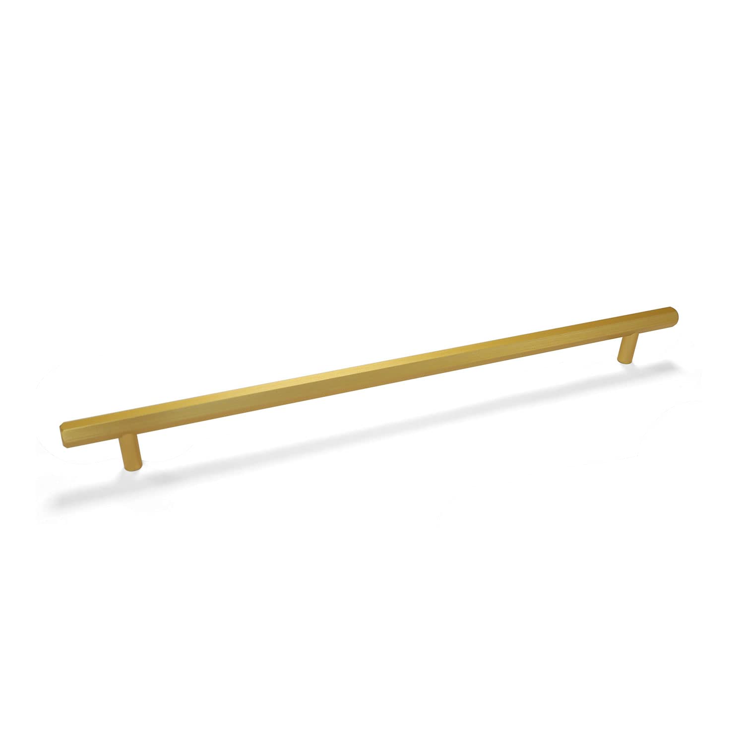 320mm Brushed Brass Hexagon Bar Handle from B&Q