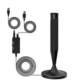 [2021 Model] Digital Amplified Outdoor Indoor Tv Antenna – Powerful Best Amplifier Signal Booster 170+ Miles Range Support 4K Full HD Smart and Older Tvs with 9.8ft Coaxial Cable