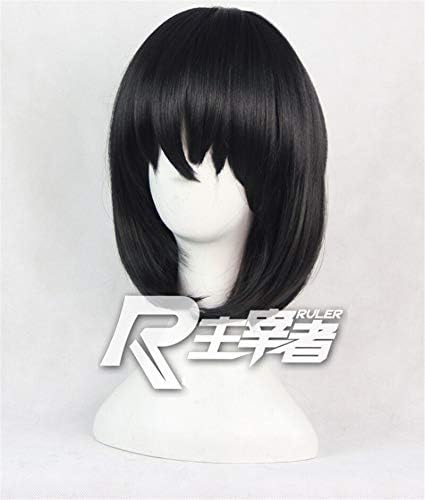 Cosplay Wig Owarimonogatari Oshino Ougi Wigs Cosplay Costumes Bakemonogatari Short Black Hair Peruca Wig for Halloween