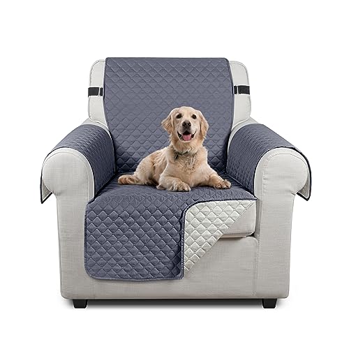 TAOCOCO Sofa Covers,1 Seater Sofa Slipcovers,Non Slip Sofa Covers,Settee Covers,Sofa Protectors from Pets,Washable Sofa Covers for Dogs(Grey)