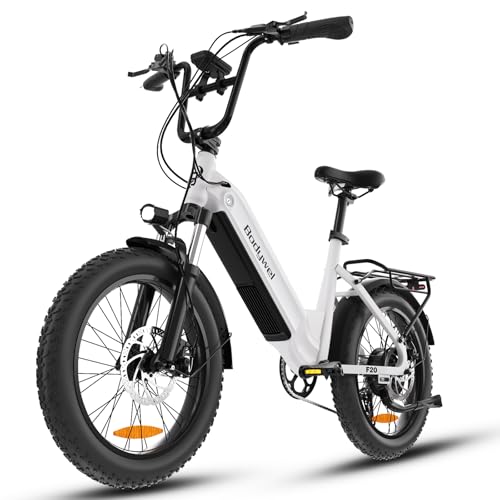 Bodywel E Bike Bicicletta Elettrica Pieghevole, 20 * 3,0' Pneumatici Larghi,...