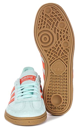 Image of adidas Handball Spezia Women's Gum Outsole Solar Suede Overly Trainers (Light Blue, US 10.5)