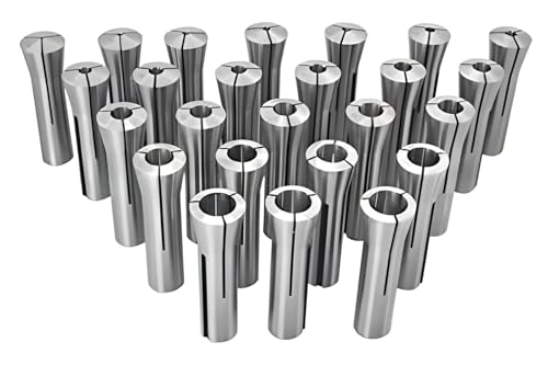Accusize Industrial Tools 25 pc, 1/8-7/8 Inch x 32nds Precision Grade R8 Collets Hardened and Ground, 0200-0830 by Accusize Industrial Tools - Used condition - CA$266.22