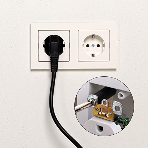 24 Pieces Electrical Outlet Extender Kit Include 12 Pieces Switch and Receptacle Screw Round Straight Tube and 12 Pieces Longer Screws for Fix Wonky and Sunken Outlets