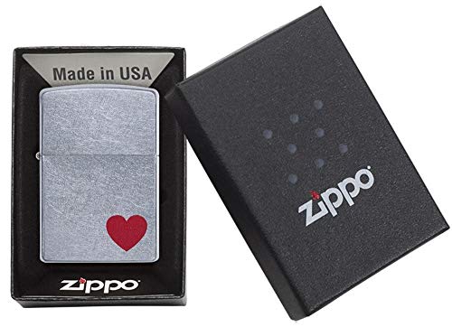 Encendedor Zippo Red Heart Pocket Chrome un tamaño miniatura 5