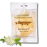 KOLSVART Swedish Candy, Torsken Shaped, Classic Scandinavian Gummy, Vegan, Gluten Free, Gaddan Elderflower, 4.2oz (1-Pack)