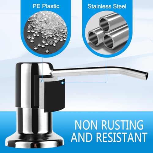 Alwanta Dish Soap Dispenser For Kitchen Sink, Countertop Sink Soap Dispenser Water Pump With 47 Inch No-Spill Extension Tube Kit Design For Kitchen Bathroom  thumb #5