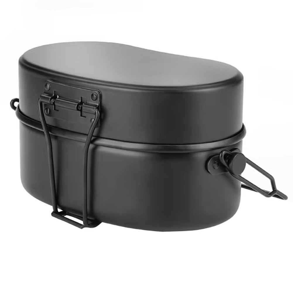 Boîte à bento de camping en aluminium avec kit d'ustensiles de cuisine