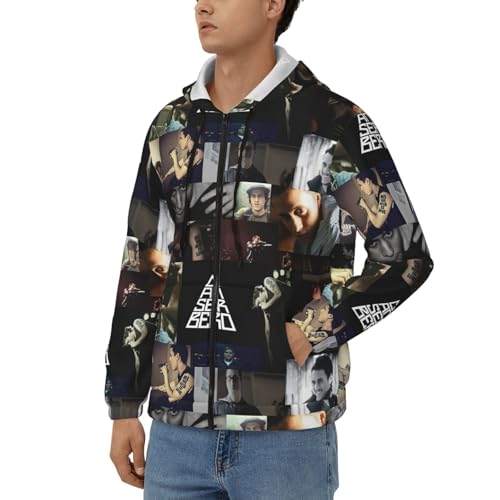 Canserberos Men's Casual Zipper Hoodie Pullover Hooded Long Sleeve Sweatshirt with Big Pockets2