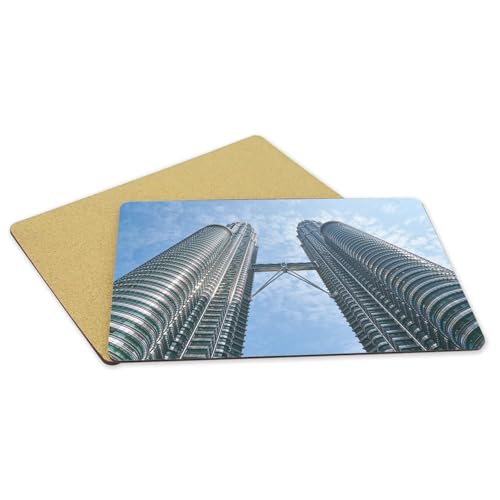 Sets de table Kuala Lumpur souples dessous liège napperons grand format Malaisie x4 - 5