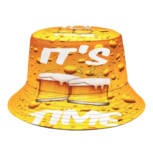 Genérico 2026 Sombrero Playa Estilo Pescador con Estampado Ideal para Festivales y Viajes al Libre diseño versátil de Moderna (Yellow, One Size)