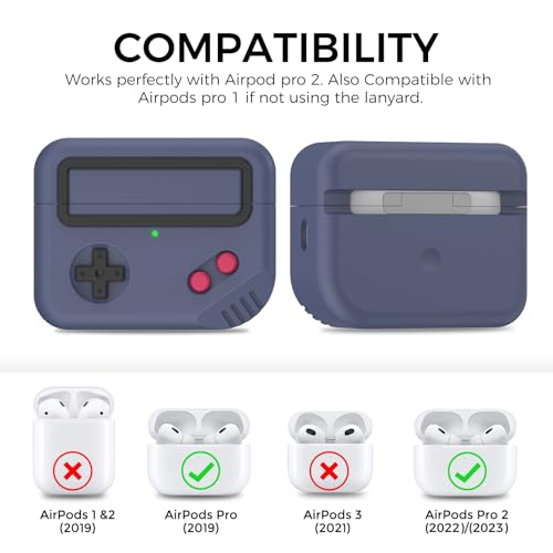 Image of TRONWIN Silicone Airpods Pro Case Protective Covers Skin Game-Machine for Airpods Pro 2nd Generation (Midnight Blue)