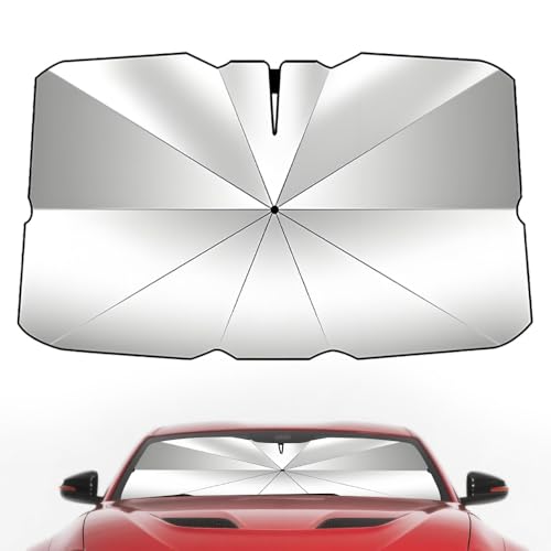 Car Windshield Sun Shade Umbrella, Car Windscreen Cover, 360° Rotation Foldable Front Windscreen Sun Shade Protector for Cars Trucks SUV(140 x 80CM)