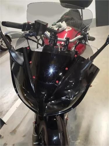 Tornillos parabrisas plata para carenado de moto Kawasaki ZX-6R y tuercas goma 3