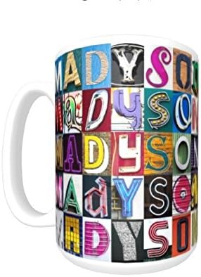 MADYSON Coffee Mug / Cup - using photos of sign letters - personalized