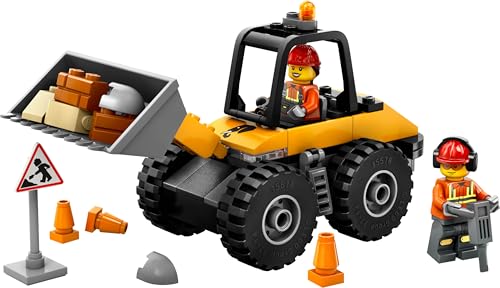 LEGO City Radlader - Spielzeugbagger für Kleinkinder, Mädchen und Jungen ab 4 Jahren - Fahrzeug Spielset - Montessori Geschenkideen für die Vorschule - Set mit 2 Bauarbeiter Minifiguren 60450