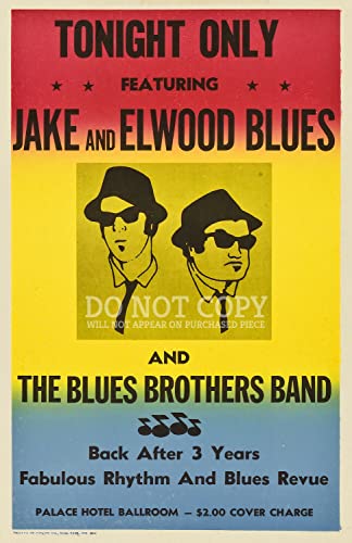 Poster de concert The Blues Brothers rare impression art Palace Hotel Ballroom live 1980