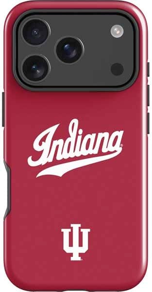 Skinit Impact Phone Case Compatible with iPhone 17 Pro Max - Officially Licensed Indiana University IU Hoosiers Design