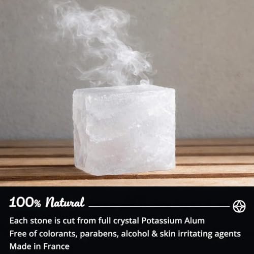 Image of Adbeni Premium Alum Bar (Fitkari) 100g x 2pcs | for Men & Women | Natural After Shave Care | For Skin Tightening, Underarm Freshness, Pimples Care & Foot Care | Travel Friendly Crystal Stone