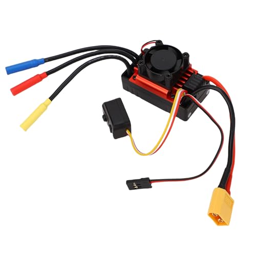 Cryfokt 1/10 RC Car Brushless ESC 60A with Cooling Fan and Wide Compatibility, Best Choice for Buggies and Trucks