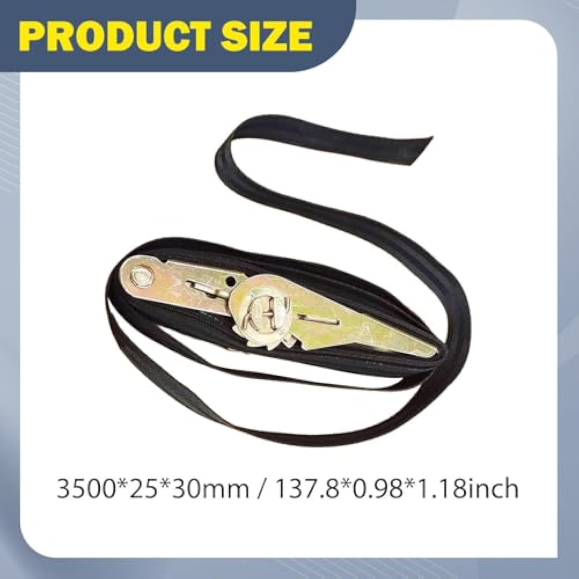 Ratchet Tie Down Strap for Motorcycle & Kayak, 3.5m