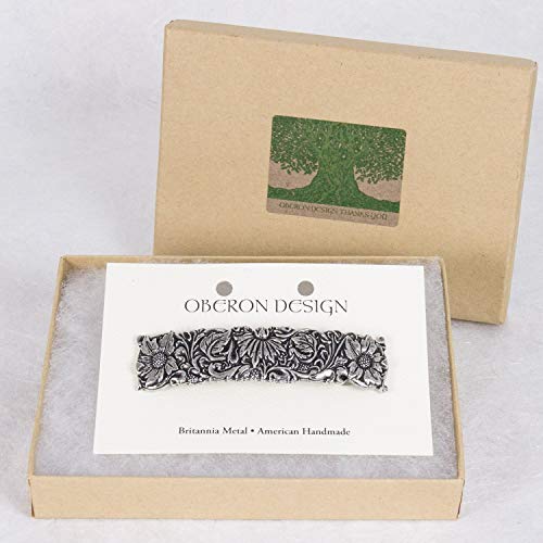 Wildflower Hair Clip, Hand Crafted Metal Barrette Made In The Usa With A Medium 70Mm Clip By Oberon Design #TOP1