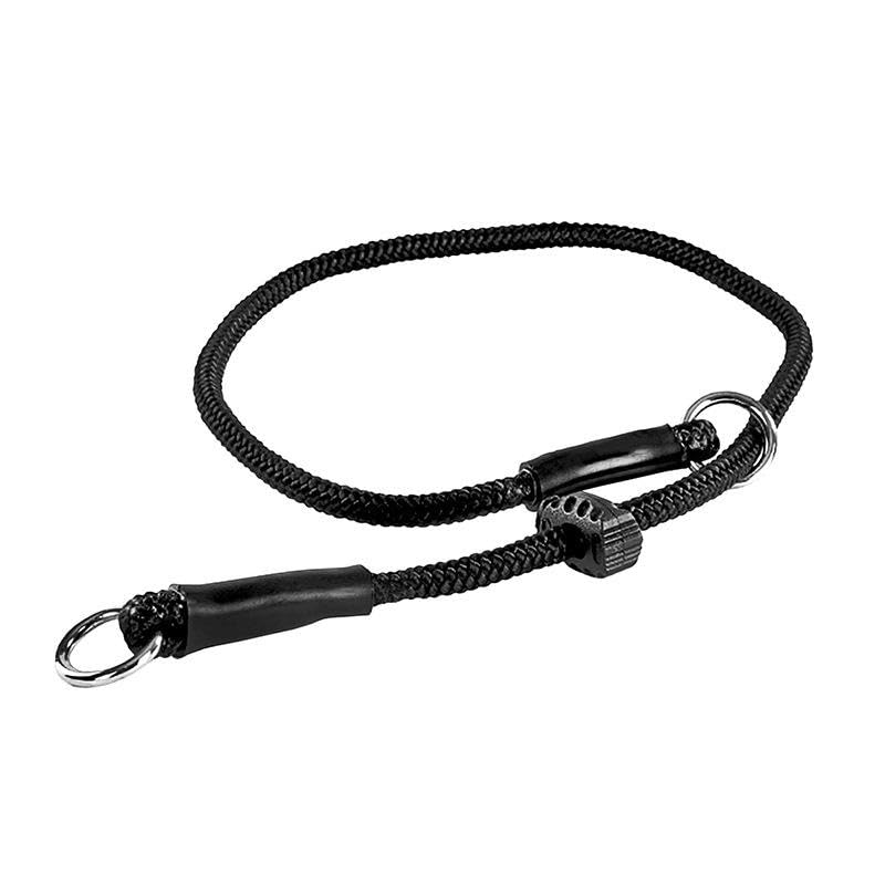 Jiuvaso Collari a strozzo per Cani in Corda di Nylon Nera di Ricambio, robusti, ad Alte Prestazioni, Portatili, multifunzionali, Accessori per Animali, 50cm