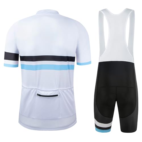 Coconut Ropamo CR Conjunto masculino de jérsei de ciclismo para bicicleta de estrada, bolso com zípe