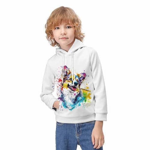 Sweat à capuche imprimé 3D chiens éblouissants cadeau d'anniversaire enfant - 3